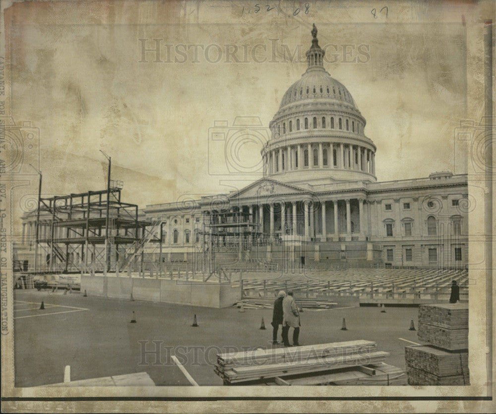 1972 Press Photo Washington D.C. US Capitol 44th Inauguration of president - Historic Images