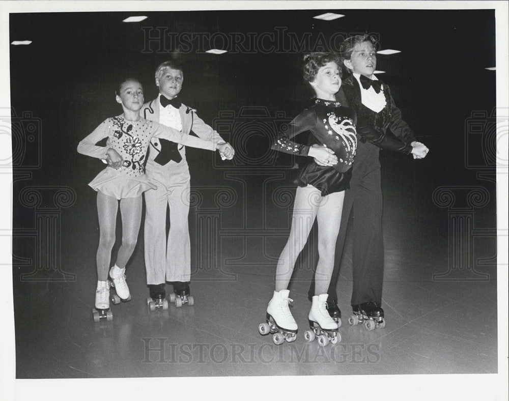 1980 Press Photo Dancing pairs Lynn Chapin, Jimmy Buird, Robbie Pell and Eric Br - Historic Images