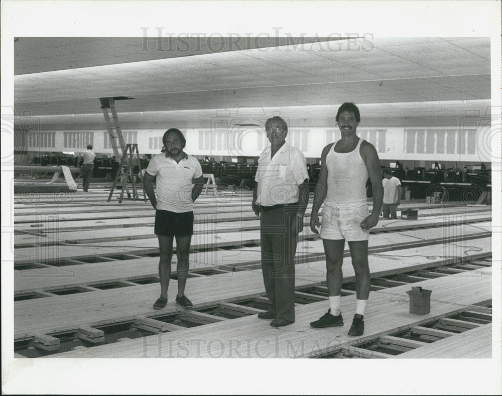 1986 Press Photo Construction Of Southland Lanes in Pinellas Park Florida - Historic Images