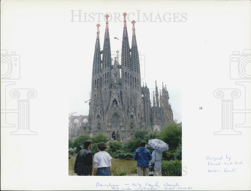 Press Photo Holy Family Church in Barcelona,Spain - Historic Images