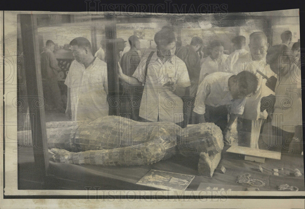 1972 Press Photo Jade Burial Suit Exhibit/Liu Sheng/Prince Han Dynasty/China - Historic Images