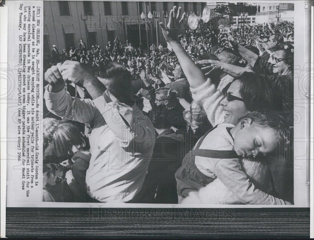 1966 Press Photo Craig Gordon at New Orleans Carnival Days Before Mardi Gras - Historic Images