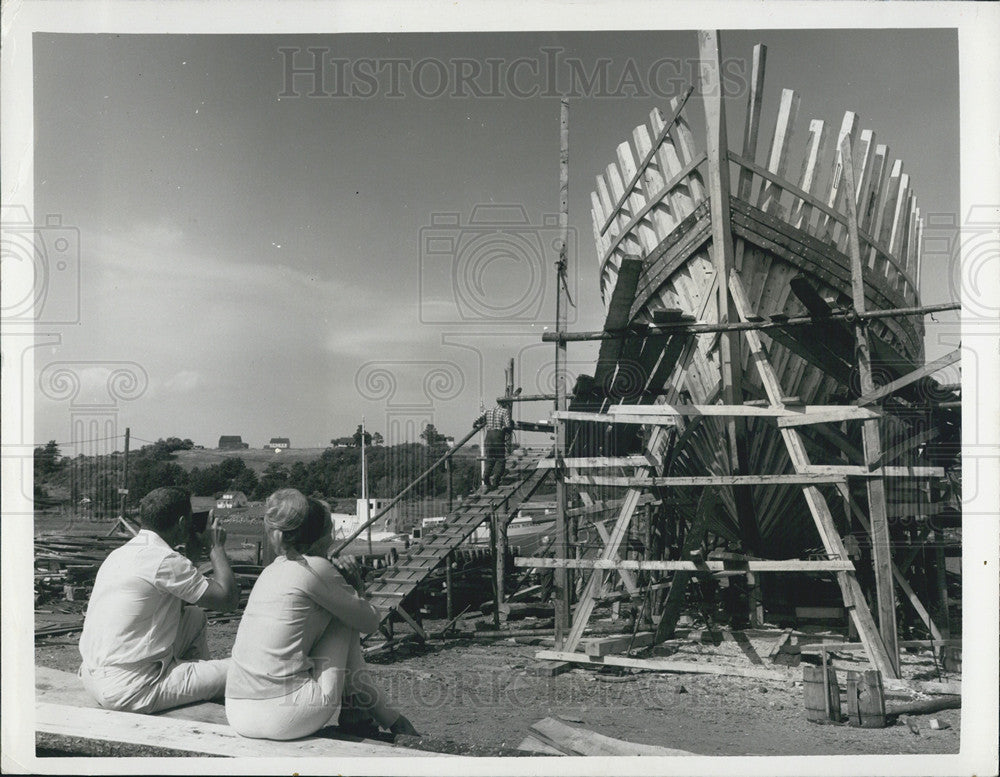 1966 Press Photo Fishing Schooners are Built in Lunenburg Area Nova Scotia - Historic Images