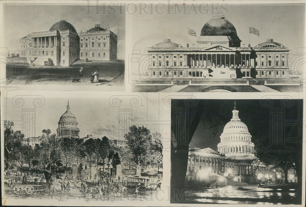 1970 Press Photo Pictorial milestone in the development of the US Capitol building - Historic Images