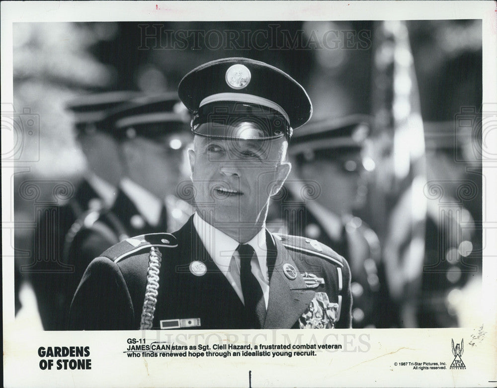 1988 Press Photo Gardens Of Stone James Caan sgt. Sgt. Hazard Actor - Historic Images