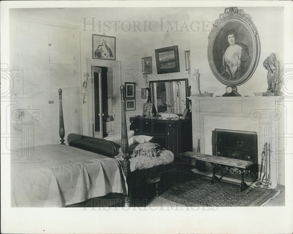 1964 Press Photo Woodrow Wilson&#39;s Bedroom In House That Became National Trust - Historic Images