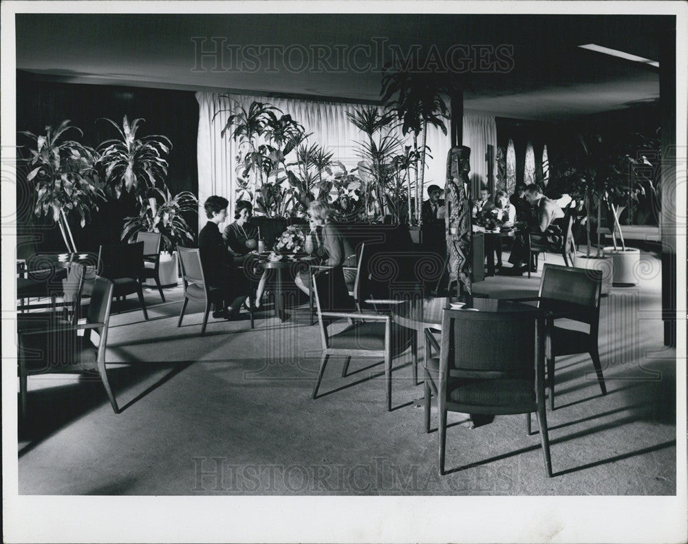 1966 Press Photo New York City Central Center Building Dining Room - Historic Images