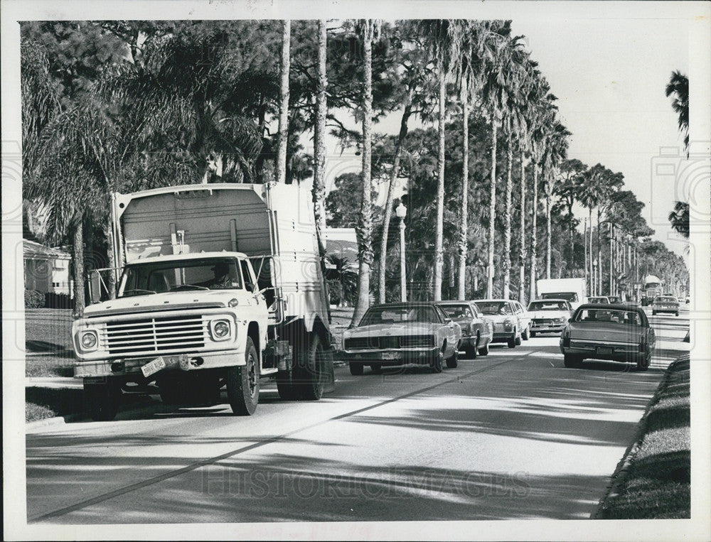 1972 Press Photo Indian Rocks Road Traffic Belleair Florida - Historic Images