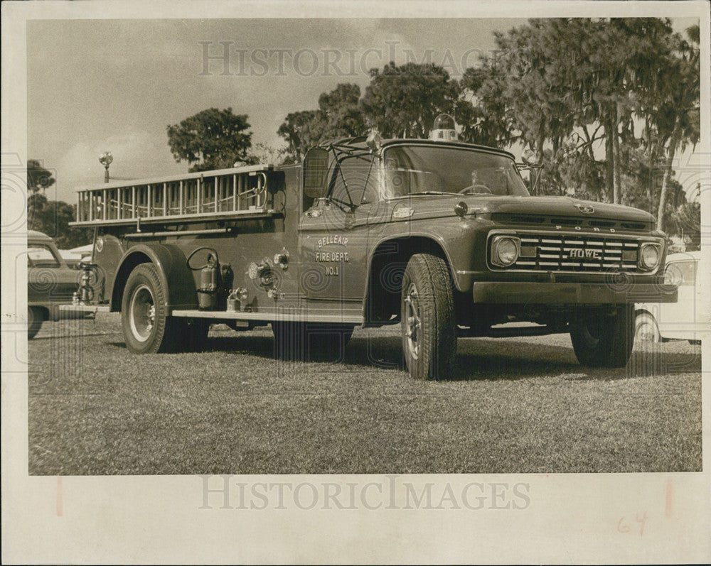 1963 Press Photo Belleair Florida Gets New Fire Truck - Historic Images