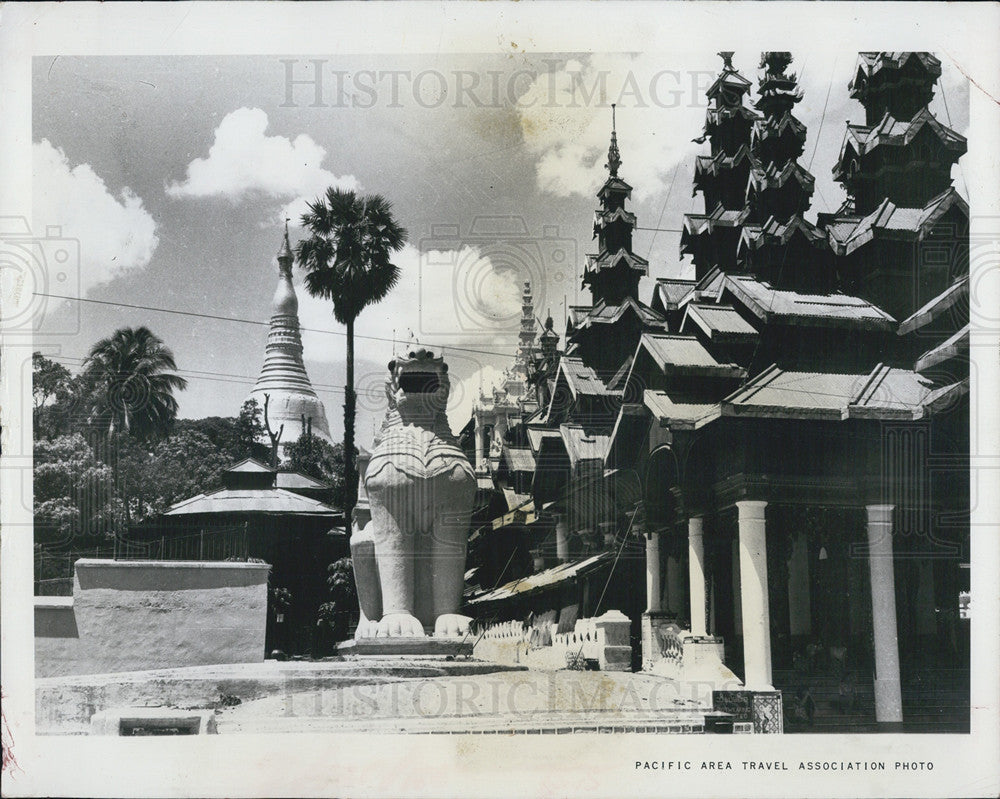 1965 Press Photo Burma Shwe Dagon Pagoda - Historic Images