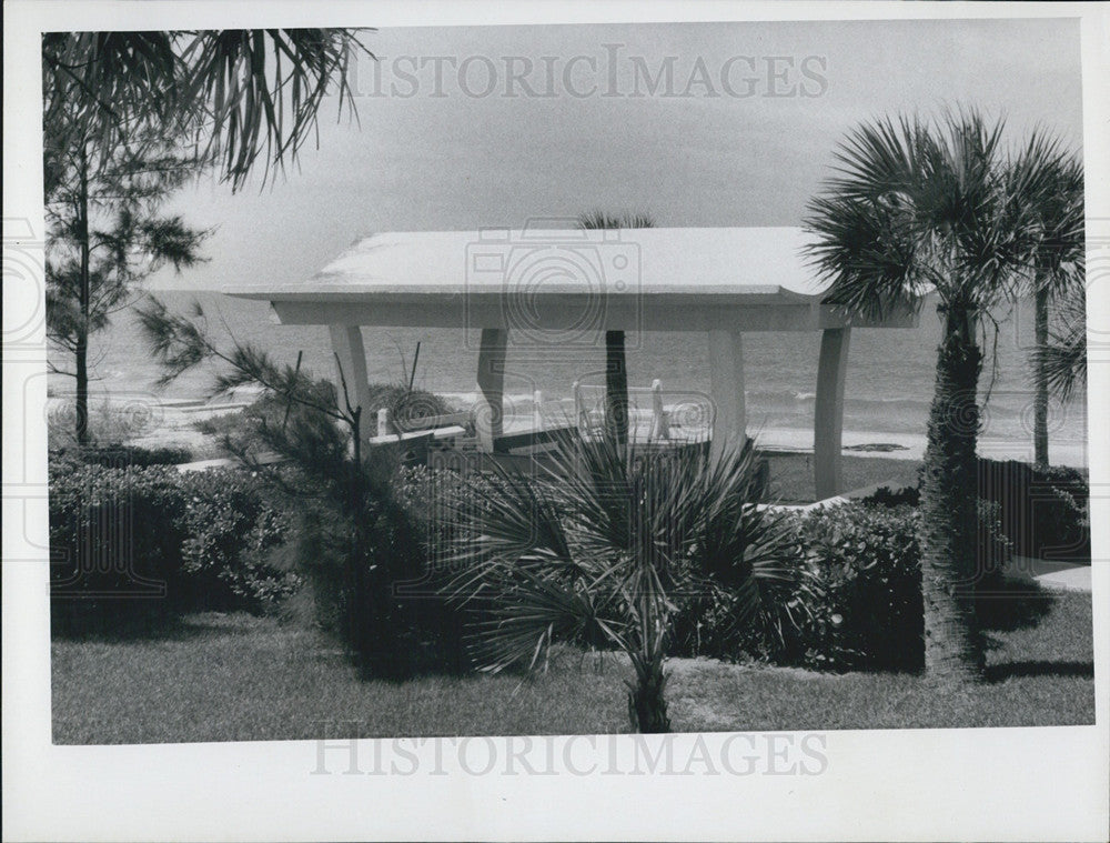 1967 Press Photo Belleview Bluff Pavilion Looks Out to Sea - Historic Images