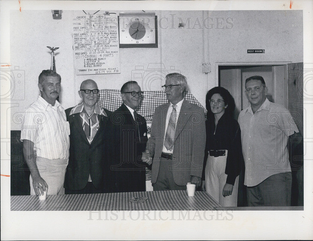 1974 Press Photo US 19 Volunteer Fire Department President Vincent Perillo - Historic Images