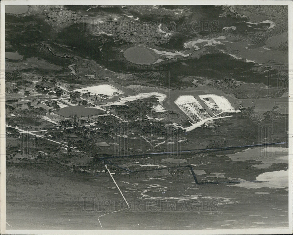 1956 Press Photo Bird&#39;s Eye view Of Gulf Front Property 8 Mi N New Port Richey - Historic Images