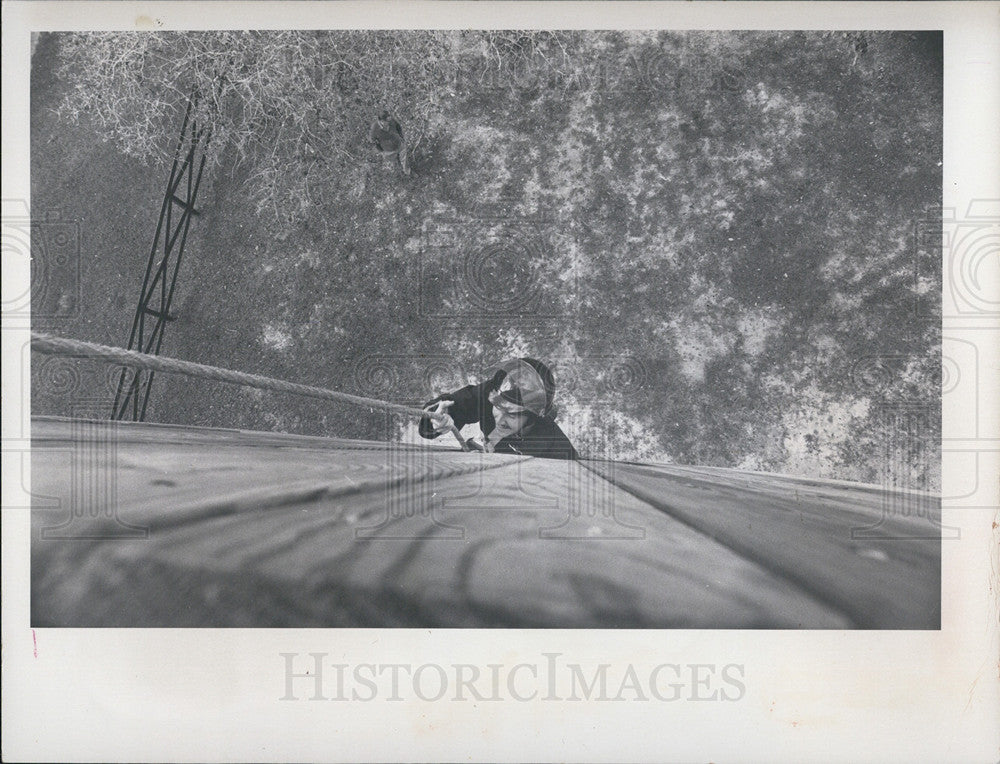 1973  Press Photo Fire Training tower Hudson - Historic Images