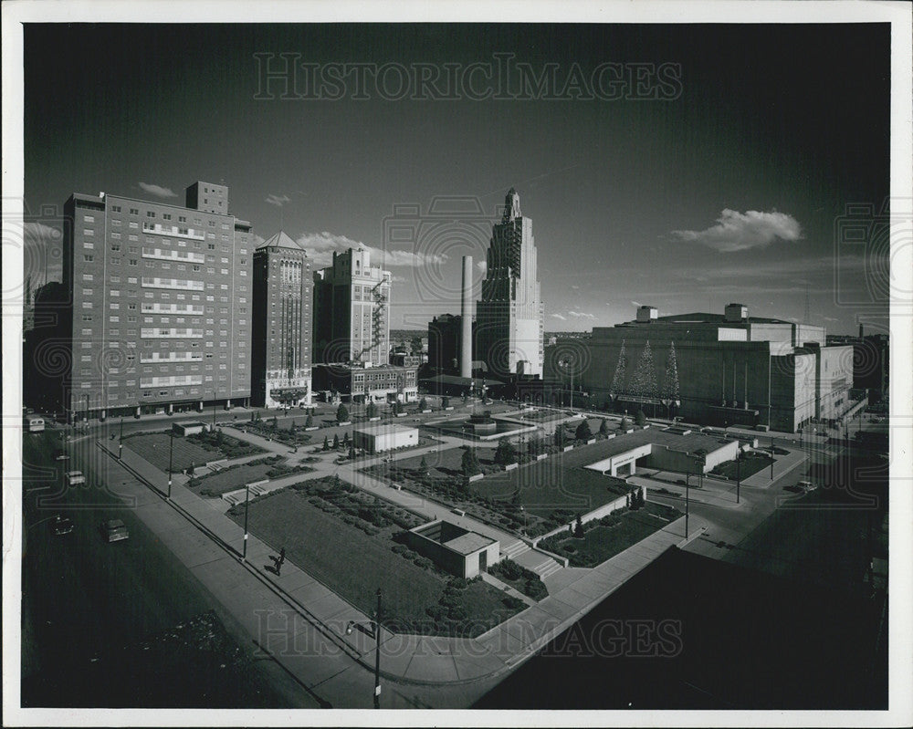1963 Press Photo Aireal View Of Kansas City, Missouri - Historic Images