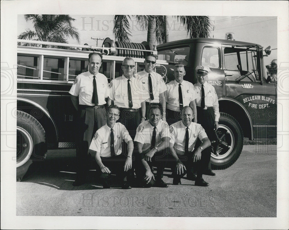 1965 Press Photo Belleair Bluffs fire department in Uniform Carl Reigge Fred - Historic Images