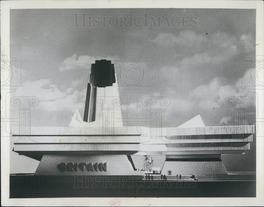 1965 Press Photo Mode of proposed Montreal Pavillion for EXPO &#39;67 - Historic Images