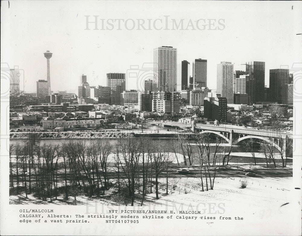 1979 Press Photo Skyscrapers In Calgany Alberta The Houston of The North COPY - Historic Images