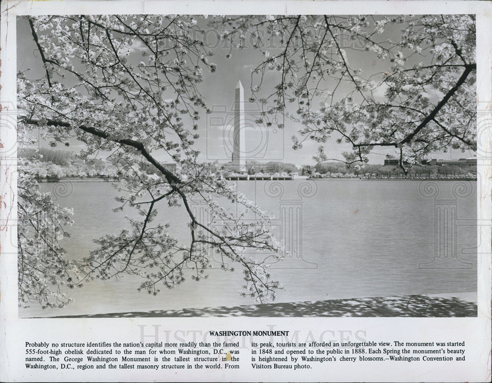 1982 Press Photo George Washington Monument in D.C. - Historic Images