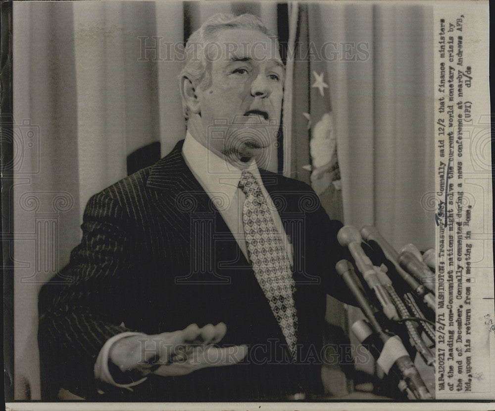 1971 Press Photo US Treasury Secretary John Connally - Historic Images