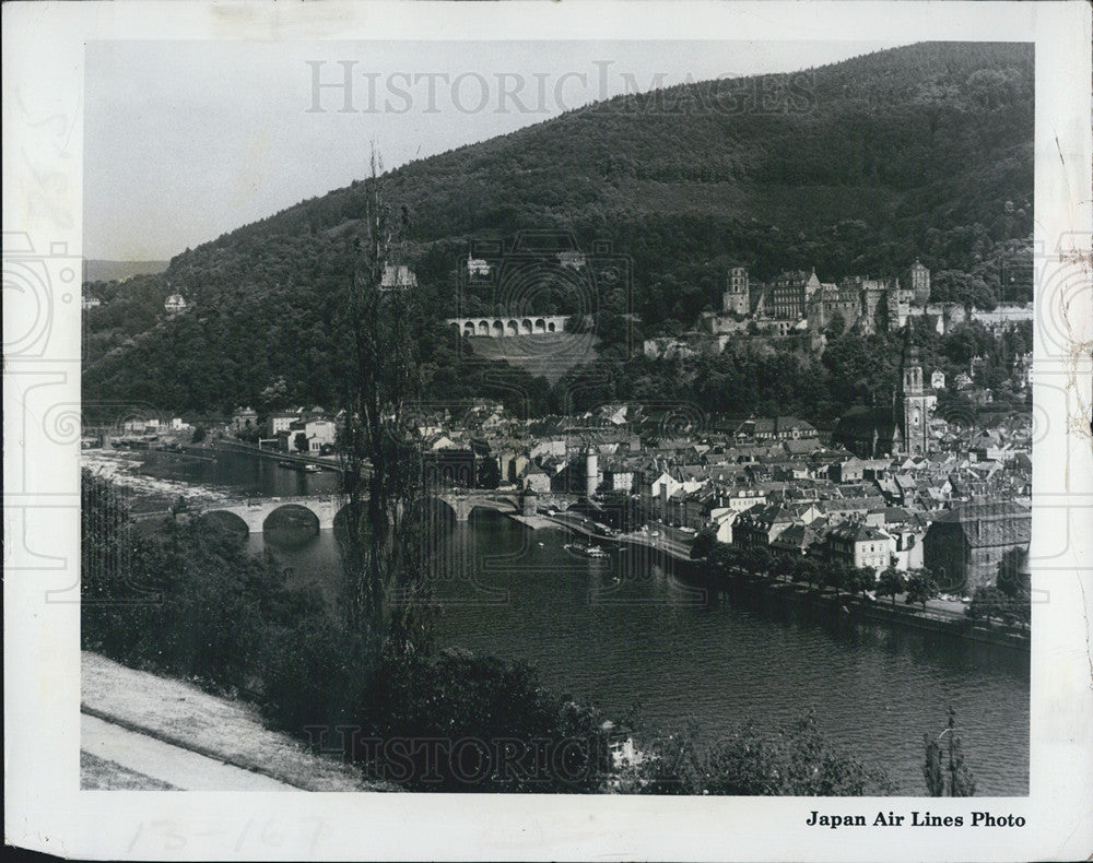 1978 Press Photo Hiedelbery West Germany Nickar River - Historic Images