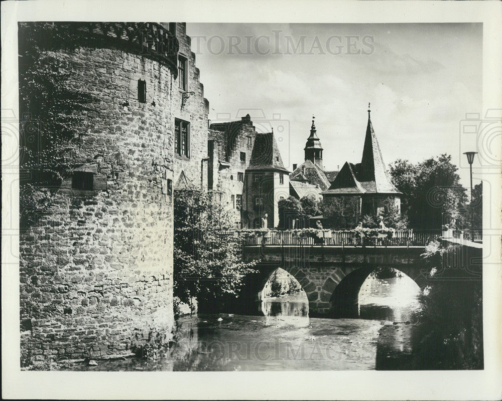 1964 Press Photo Buedingen Germany Medieval Town 30 miles From Frankfurt - Historic Images