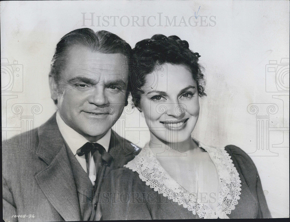 1962 Press Photo Run For Cover Film Viveca Linfers James Cagney - Historic Images