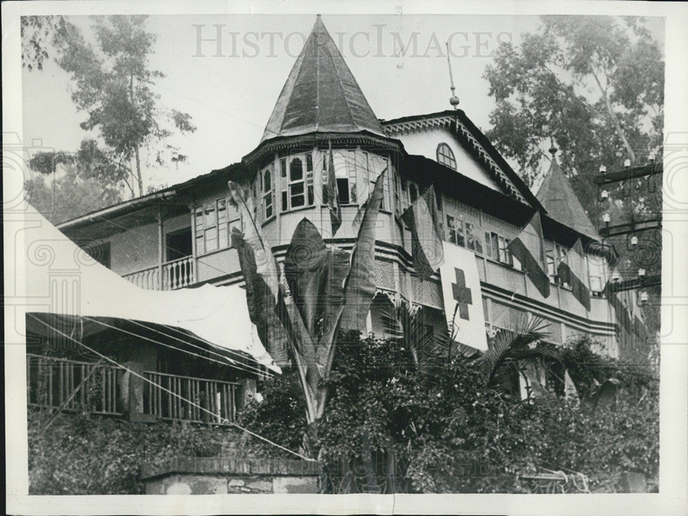 1935 Press Photo Ethiopian Red Cross Building Dedicated By Emporer Haile Selasse - Historic Images