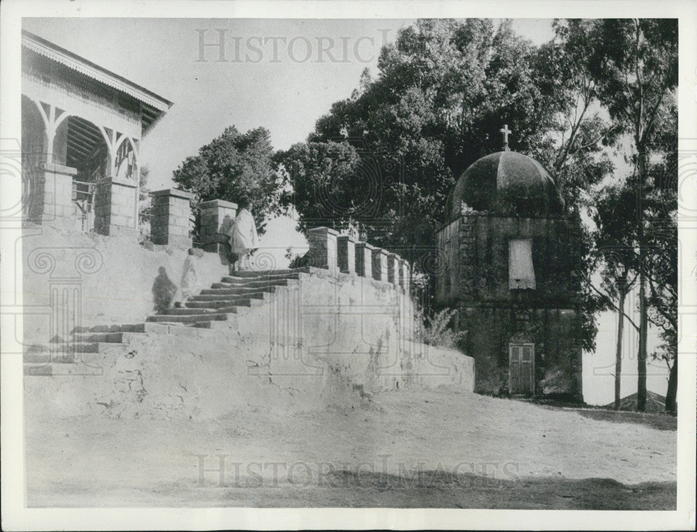 1935 Press Photo Aksum Temple frim the film Wings Over Ethiopia - Historic Images