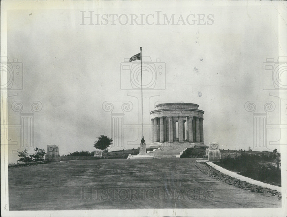 1934 Press Photo Colonnade on Montsec, France commemorating victory of US - Historic Images