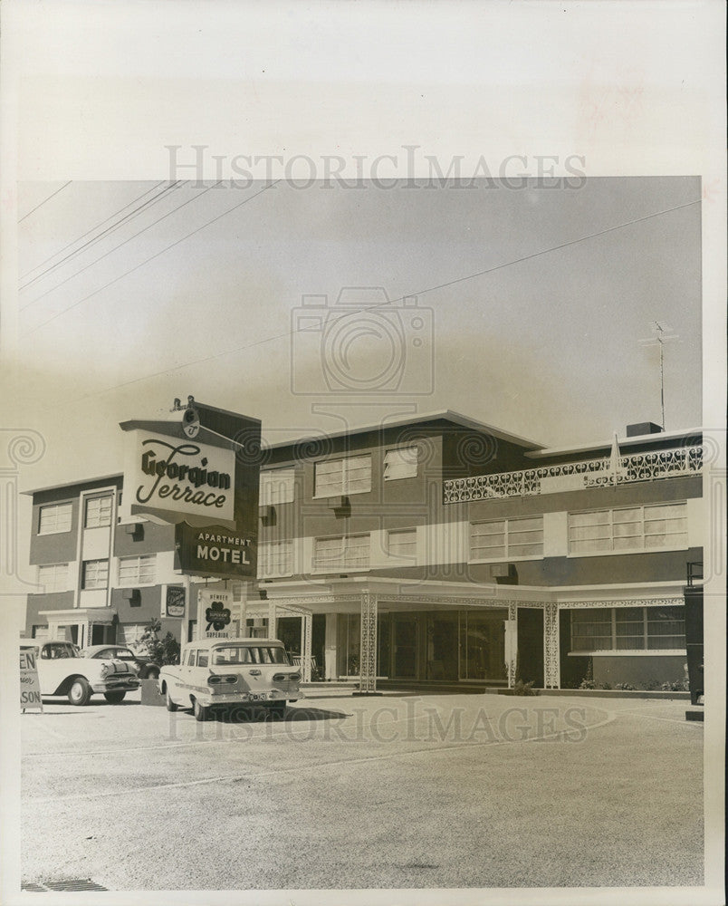 1958 Press Photo Georgian Terrace Apartment Motel/Florida - Historic Images