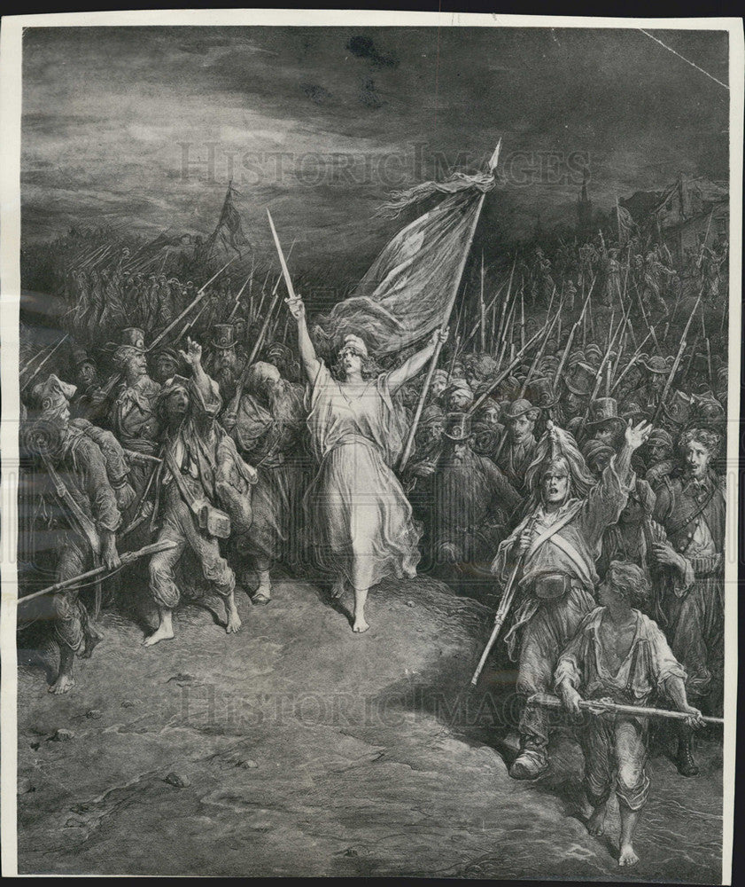 1936 Press Photo Depiction of La Marseillaise from the French Revolution - Historic Images