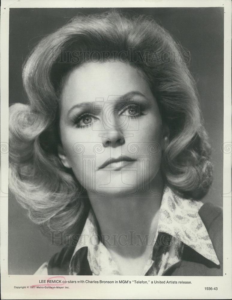 1978 Press Photo Lee Remick Co-Stars With Chalres Bronson in &quot;Telefon&quot; - Historic Images