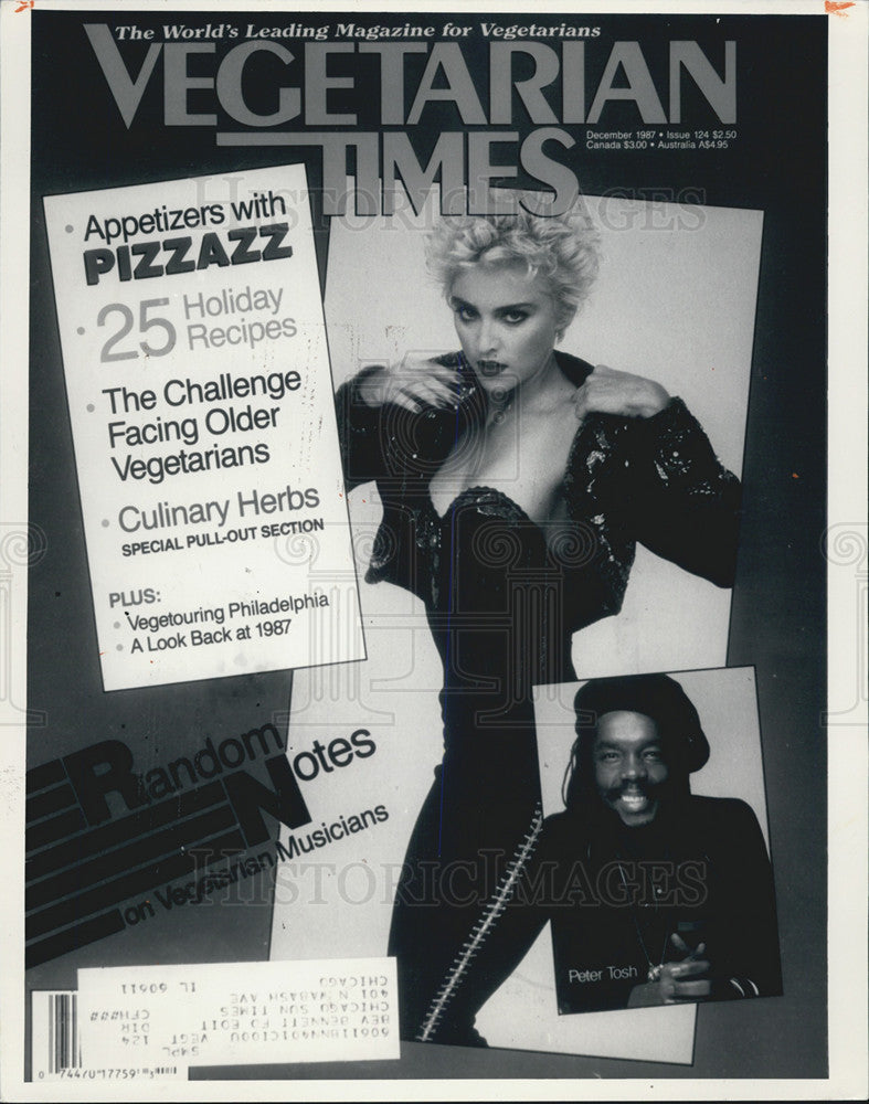 1987 Press Photo Vegetarian Times with Madonna on the cover - Historic Images