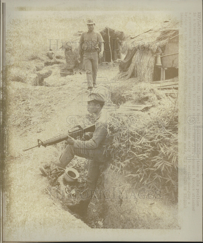 1970 Press Photo A Royal Laotian Soldier - Historic Images