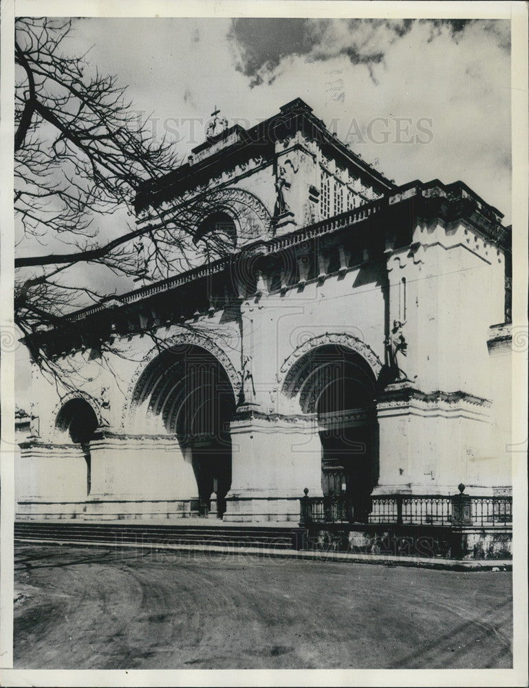 1936 Press Photo Immaculate Conception Cathedral Entrance Manila Philippines - Historic Images