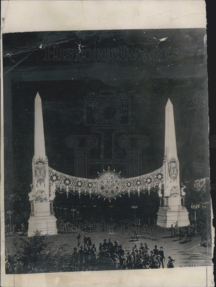 1921 Press Photo Jeweled Portal Avenue Of Light Washington Artist&#39;s Concept - Historic Images