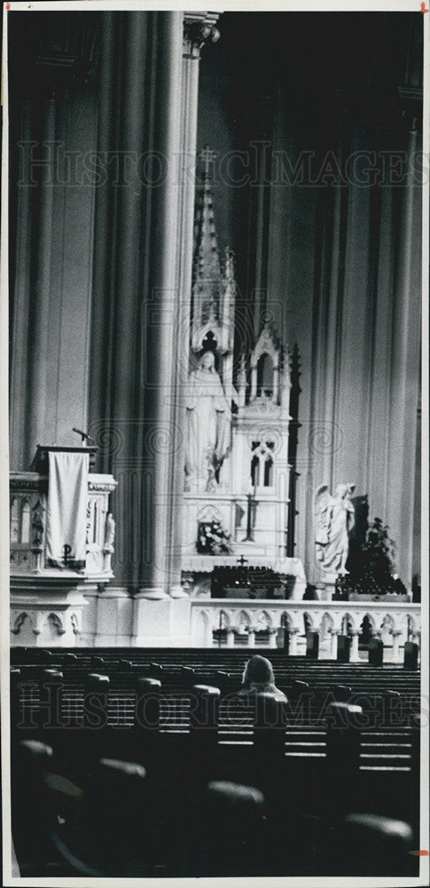 1974 Press Photo Interior Of Basilica Of Immaculate Conception In Denver CO - Historic Images