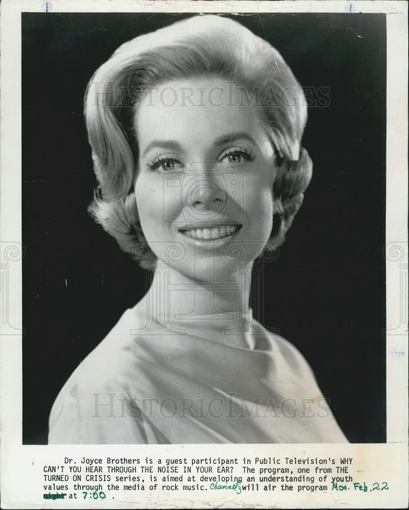 1975 Press Photo Dr. Joyce Brothers, Early Promotional Picture - Historic Images