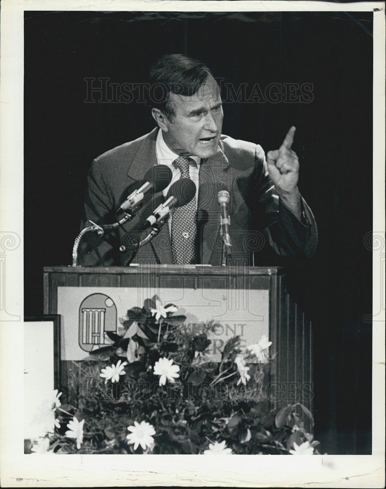 1980 Press Photo George Bush, Republican Vice President, Suncoast Tiger Bay Club - Historic Images