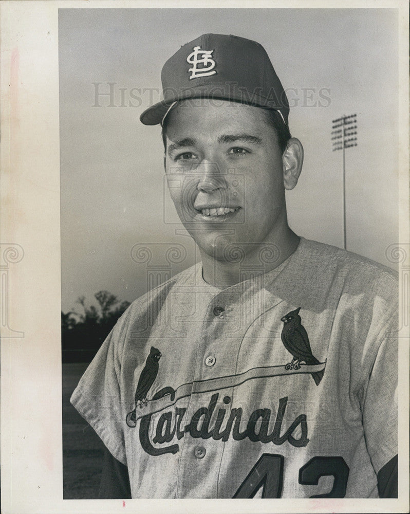 1967 Press Photo Jim Cosman player of the St Louis Cardinals - Historic Images