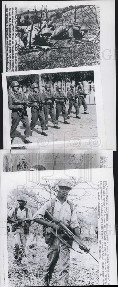 1965 Press Photo Zambia army armed and ready for war - Historic Images