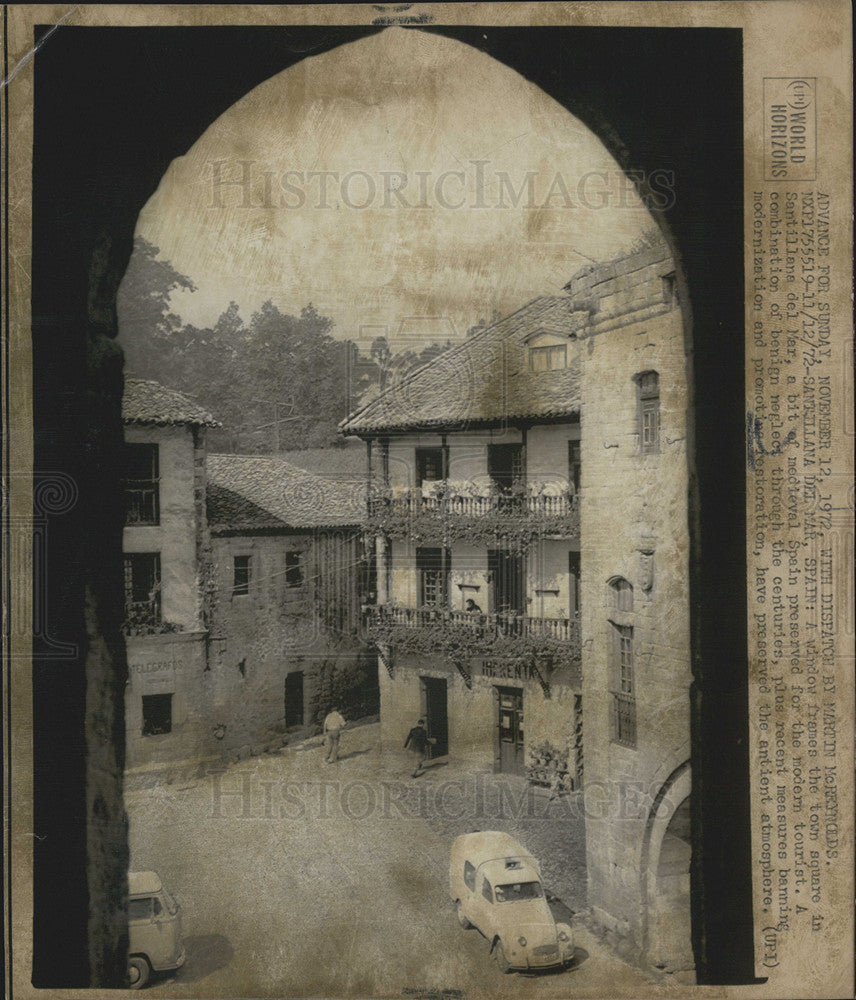 1972 Press Photo View from a house in Santillana del Mar, Spain - Historic Images