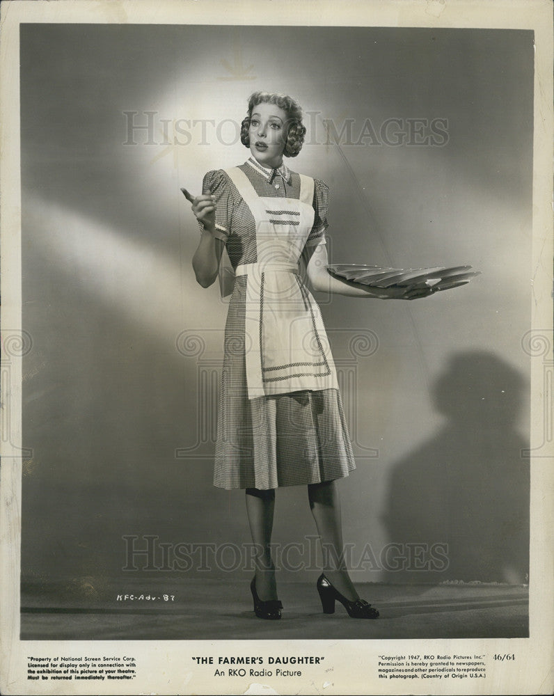 1947 Press Photo Loretta Young in The Farmer&#39;s Daughter - Historic Images