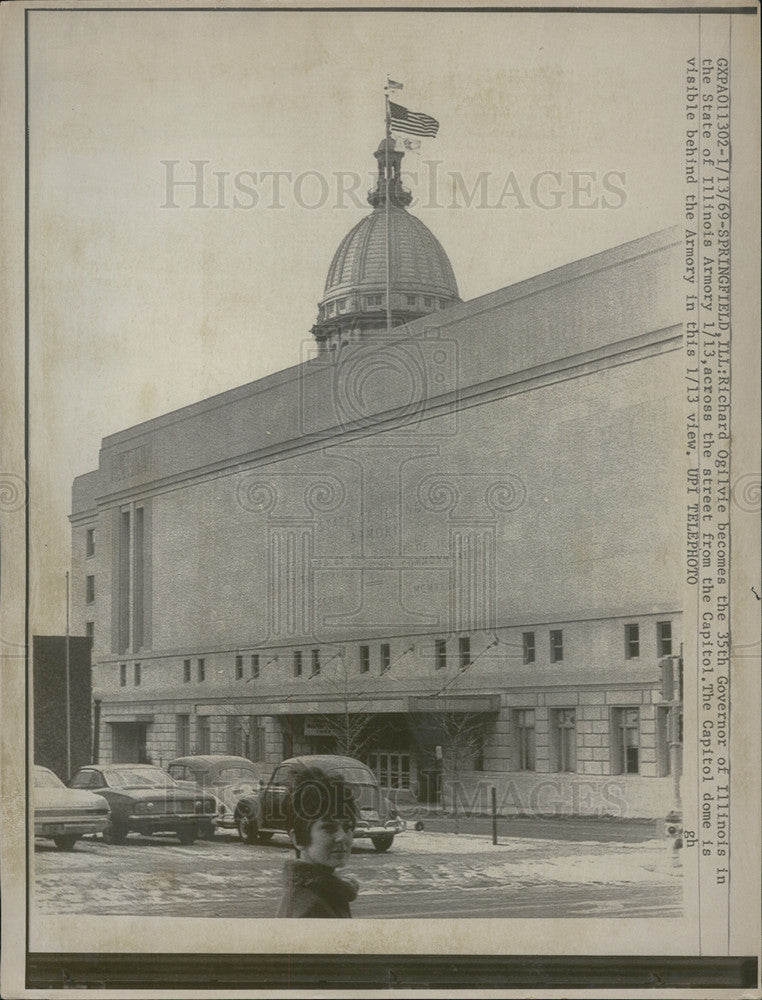 1969 Press Photo Richard Ogivie become 35th Gov of the State of Illinois - Historic Images