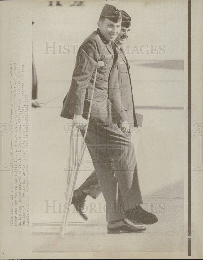 1973 Press Photo AF Capt David Baker At Travis Air Force Base - Historic Images