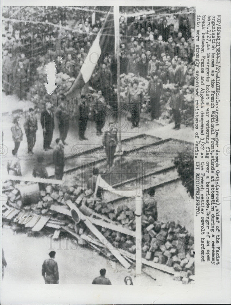 1960 Press Photo Joseph Ortiz, Chief of the Facist organization French National - Historic Images