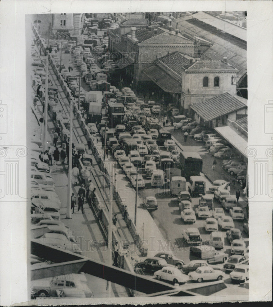 1962 Press Photo Algiers Harbor Traffic Jam Fleeing From Algerian Capitol - Historic Images