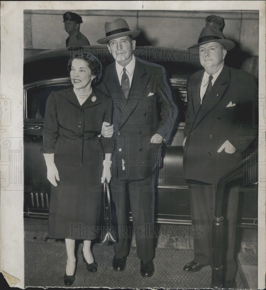 1953 Press Photo General Douglas MacArthur And Wife Capitol Arrival Funeral - Historic Images