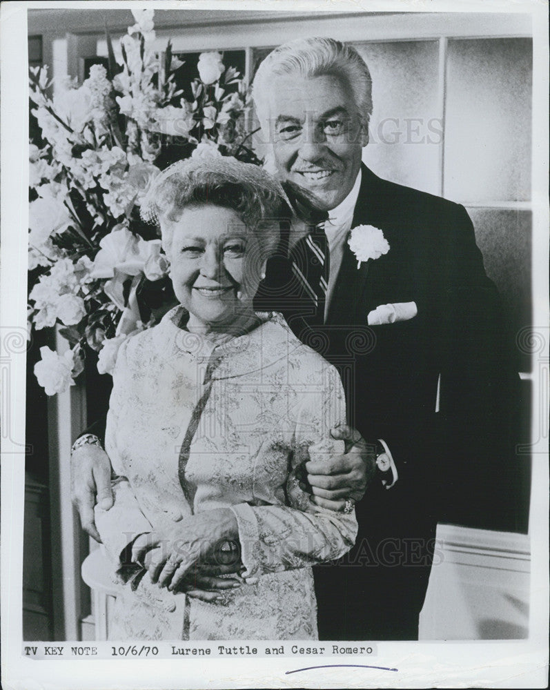 1970 Press Photo Television Actors Lurene Tuttle Cesar Romero - Historic Images